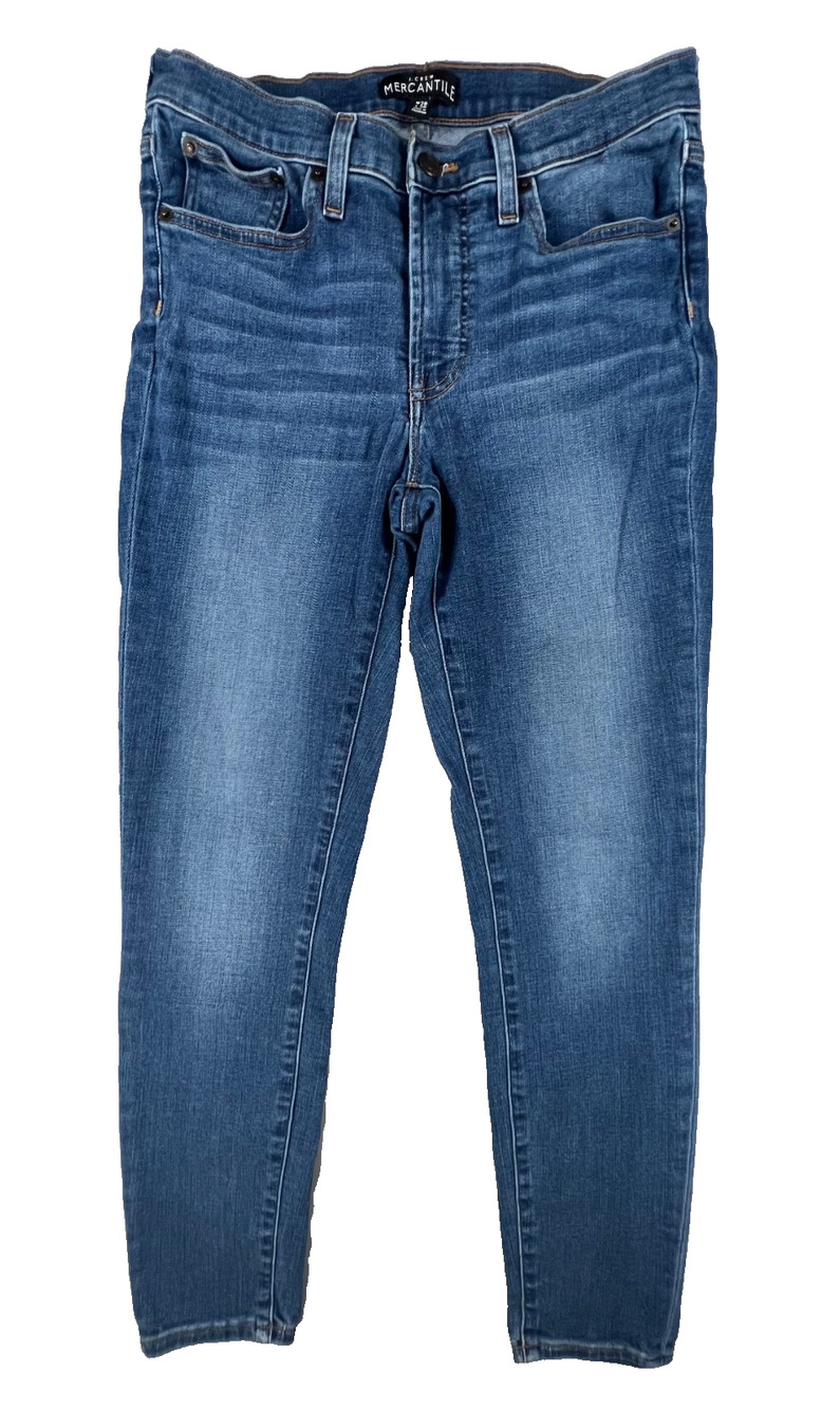 J.Crew Mercantile Mid-Rise Skinny Blue Jeans (Size 28) - Style J5467